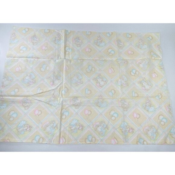 Dundee Receiving Swaddle Blanket Sleeping Bunny Rabbits Yellow 29" x 40" - Picture 8 of 8